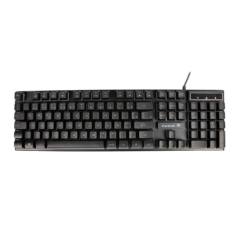 Teclado Gamer Fortrek Blackfire New, Rainbow, ABNT2, Preto, 75857