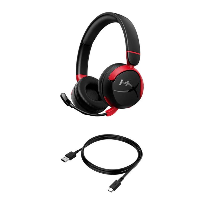 Headset Gamer HyperX Cloud Mini, Drivers 30mm, Sem Fio, Preto e Vermelho, 7G8F1AA