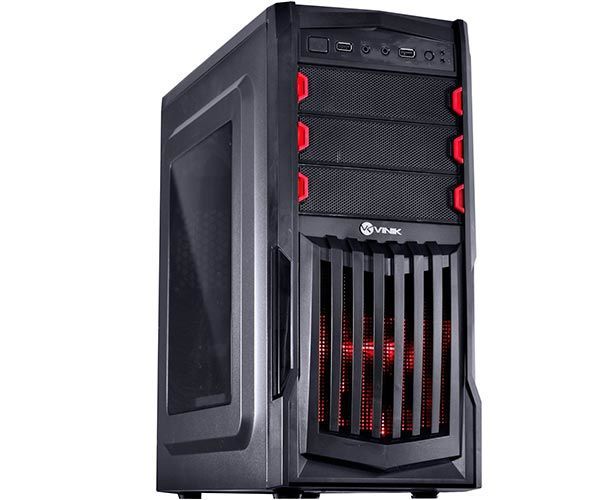 Gabinete Vinik VX Gaming Thunder V2 LED Vermelho, 25346