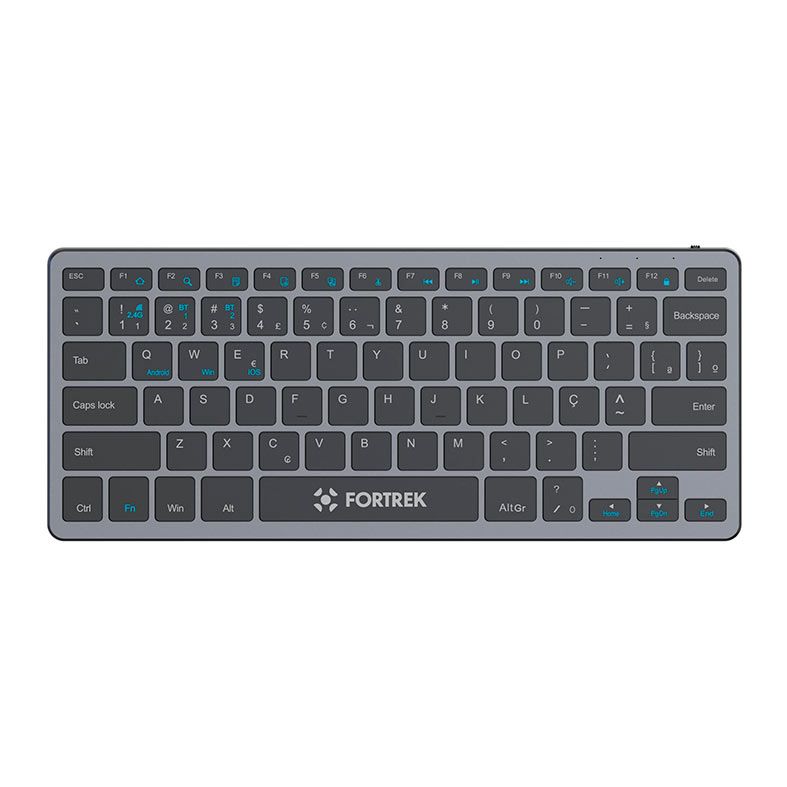 Teclado Office Fortrek KB11 Compact, ABNT2, Bluetooth, Preto, 84454