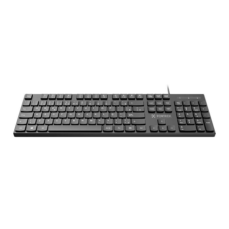 Teclado Membrana Fortrek K15, ABNT2, USB, Preto, 84948