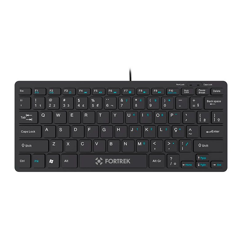 Teclado Membrana Fortrek K13, ABNT2, USB, Preto, 84954