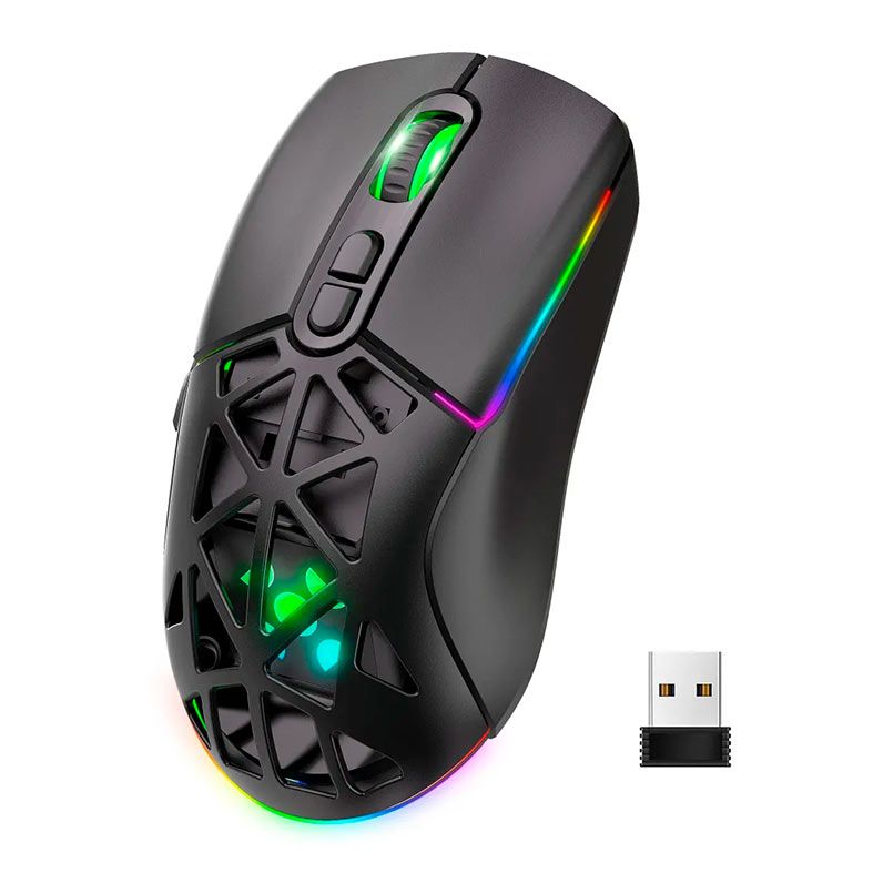 Mouse Gamer Fortrek Striker Air, RGB, 16000DPI, 9 Botoes, Tri-Mode, Preto, 85977