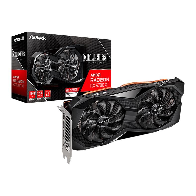 Placa de Video Asrock Radeon RX 6700 XT Challenger 12GB GDDR6 192-bit, 90-GA2KZZ-00UANF