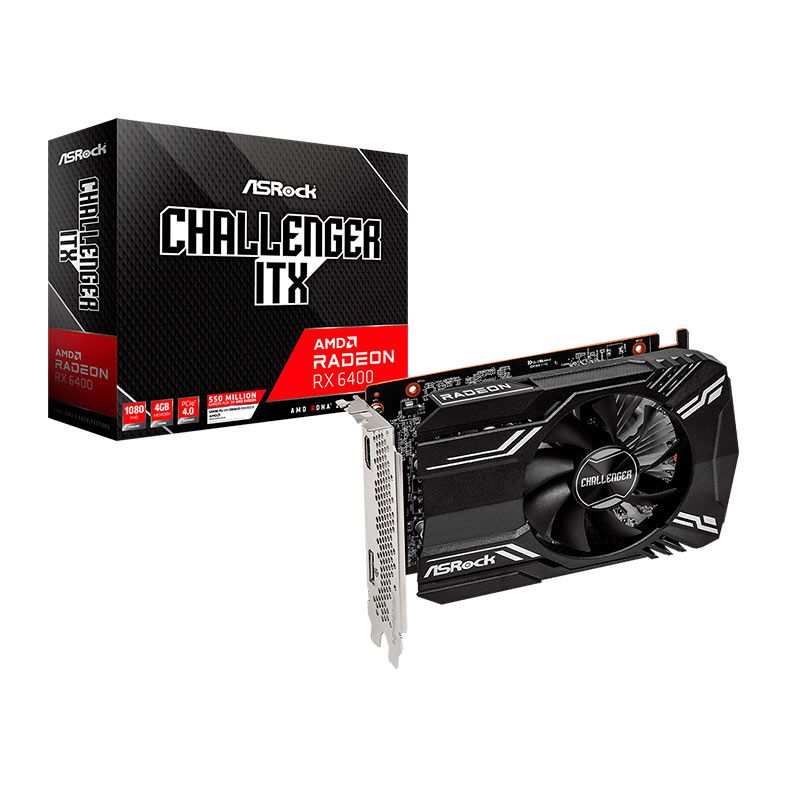 placa-de-video-asrock-radeon-rx-6400-challenger-itx-4gb-gddr6-64-bit