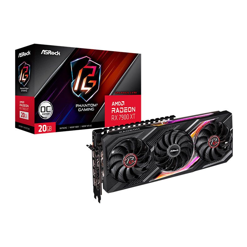 Placa de Video ASRock Radeon RX 7900 XT Phantom Gaming OC, 20GB, GDDR6, 320-bit, 90-GA3XZZ-00UANF