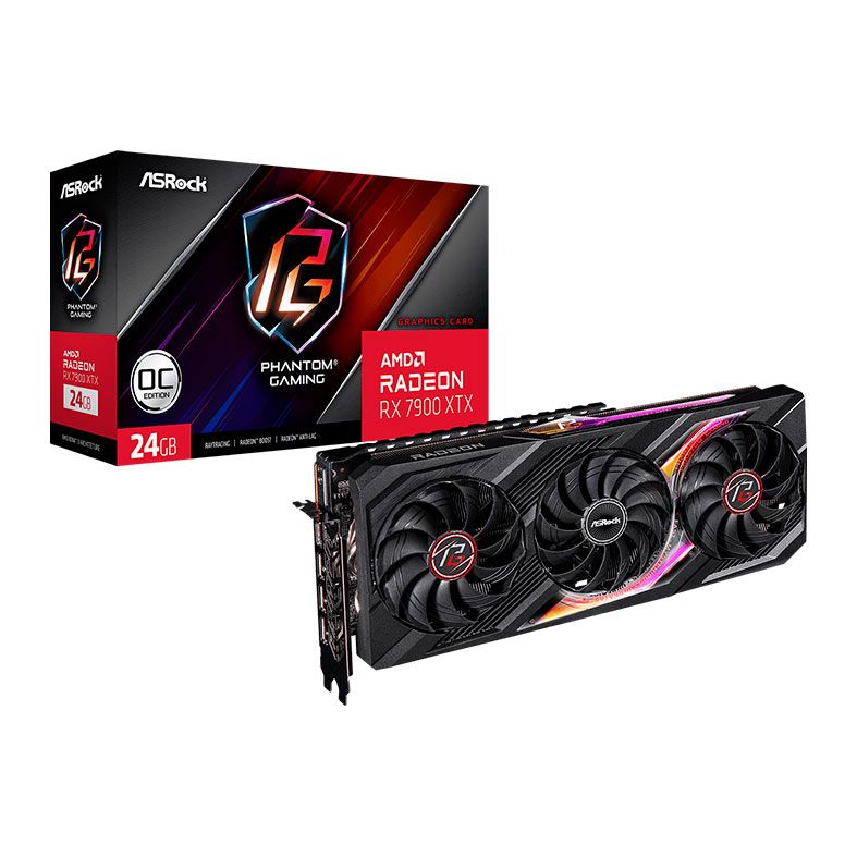 Placa de Video ASRock Radeon RX 7900 XTX Phantom Gaming OC, 24GB, GDDR6, 384-bit, 90-GA3YZZ-00UANF