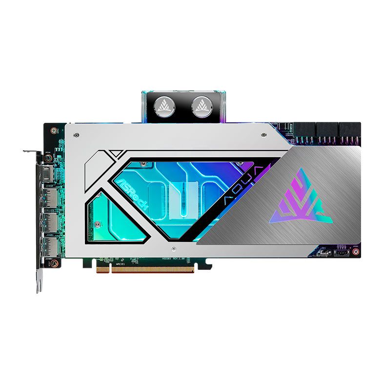 Placa de Video ASRock Radeon RX 7900 XTX Aqua OC, 24GB, GDDR6, 384-bit, 90-GA40ZZ-00UANF