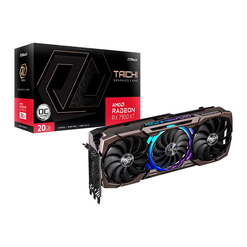 Placa de Video ASRock Radeon RX 7900 XT Taichi OC, 20GB, GDDR6, 320-bit,  90-GA42ZZ-00UANF