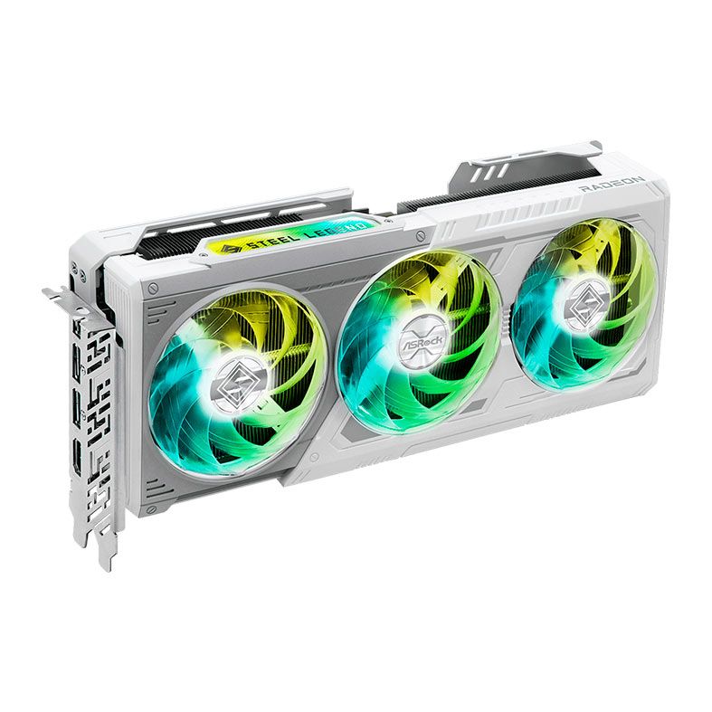 Placa de Video AsRock Radeon RX 9070 XT Steel Legend, 16GB, GDDR6