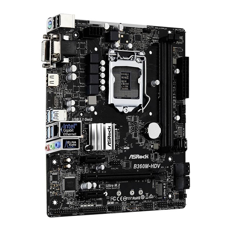 Placa Mae ASRock B360M-HDV LGA1151 Socket Intel B360, 90-MXB730-A0UAYZ ...