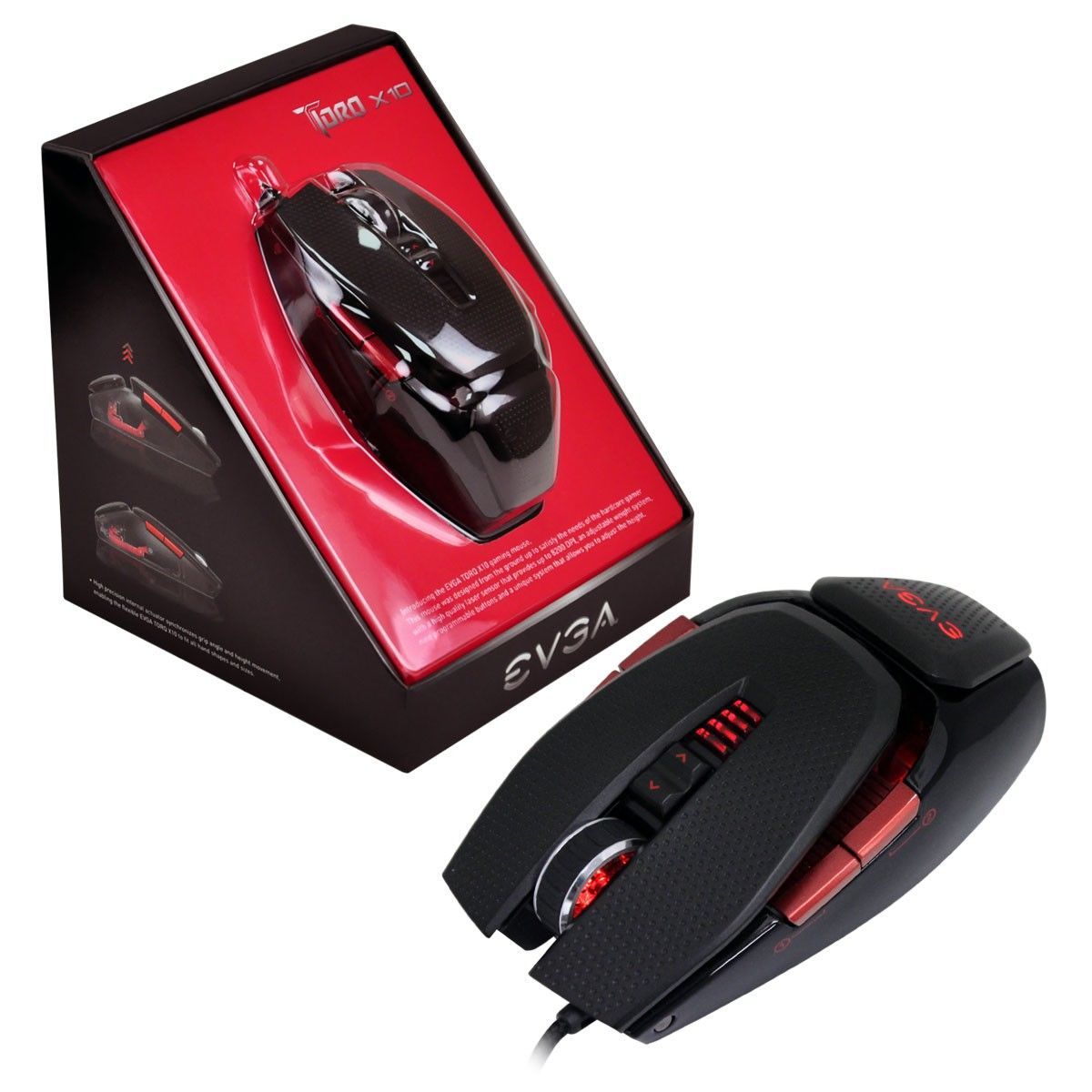 Mouse Gamer EVGA TORQ X10 8200Dpi Black, 901-X1-1103-KR - BOX
