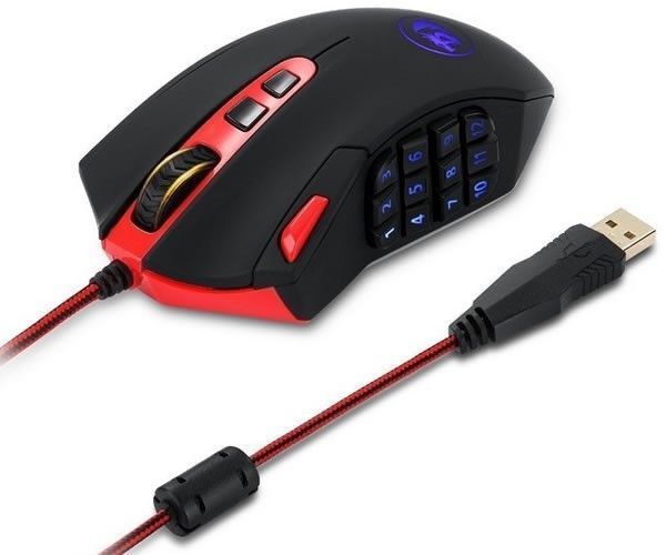 Mouse Gamer Redragon Perdition Preto RGB 16400DPI, M901