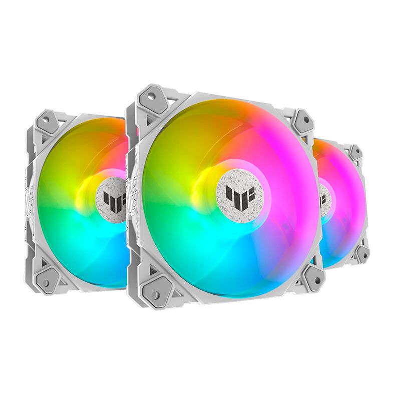 Kit Ventoinhas Asus Tuf Gaming TF120, ARGB, 3x120mm, Branca, 90DA0033-B00030