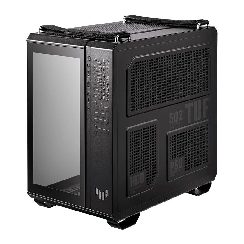 Gabinete Gamer Asus TUF Gaming GT502, Mid-Tower, Lateral de Vidro, Preto, 90DC0090-B00000