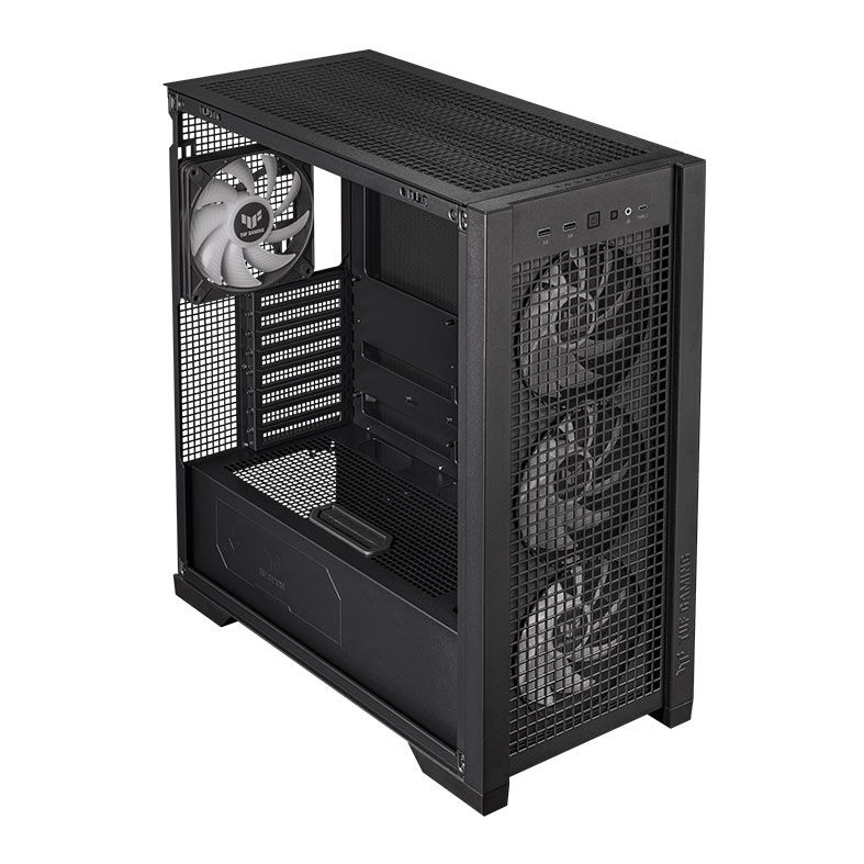 Gabinete Asus TUF Gaming  GT302, ARGB, Mid-Tower, Lateral de Vidro, Com 4 Fans, Preto, 90DC00I0-B10000