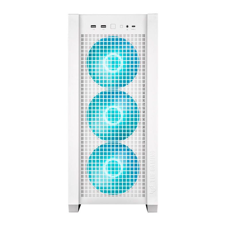 Gabinete Asus TUF Gaming  GT302, ARGB, Mid-Tower, Lateral de Vidro, Com 4 Fans, Branco, 90DC00I3-B10000