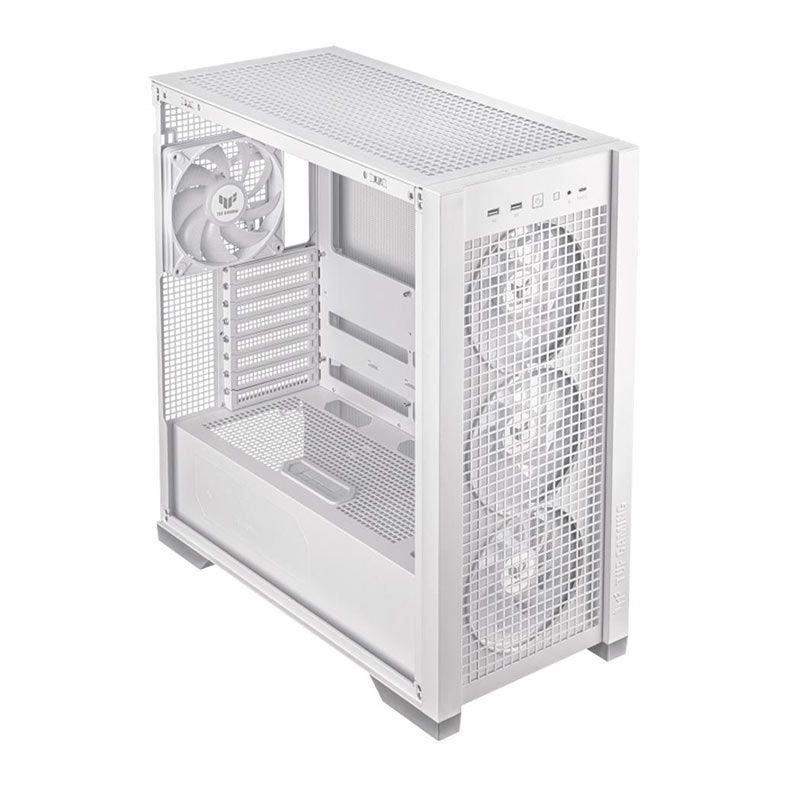 Gabinete Asus TUF Gaming  GT302, ARGB, Mid-Tower, Lateral de Vidro, Com 4 Fans, Branco, 90DC00I3-B10000