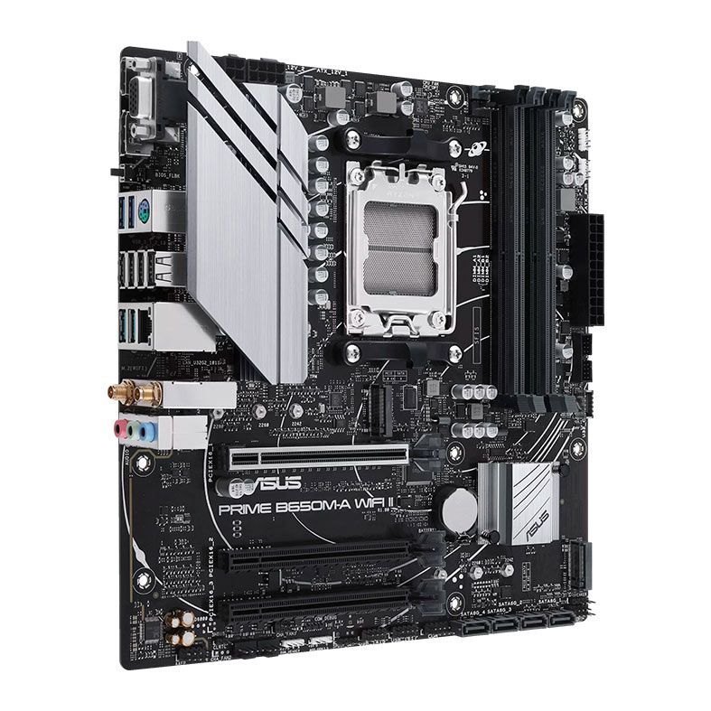 Placa Mae Asus Prime B650M-A WIFI II, DDR5, Socket AMD AM5, M-ATX, Chipset AMD B650, PRIME-B650M-A-WIFI-II