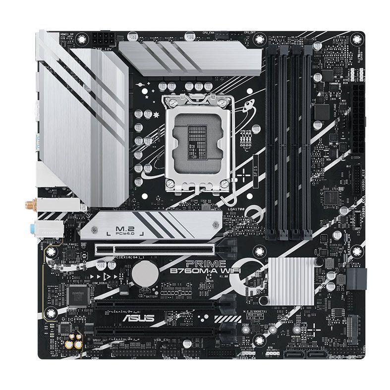 Placa Mae Asus Prime B760M-A WIFI, DDR5, Socket LGA 1700, M-ATX, Chipset Intel B760, PRIME-B760M-A-WIFI