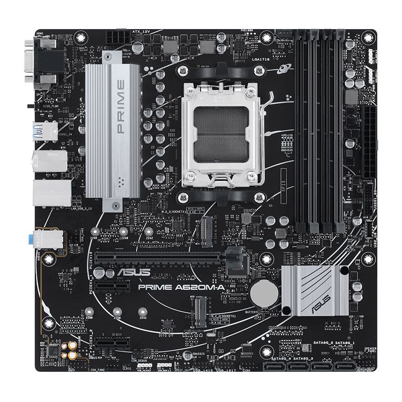 Placa Mae Asus Prime A620M-A, DDR5, Socket AMD AM5, M-ATX, Chipset AMD A620, PRIME-A620M-A