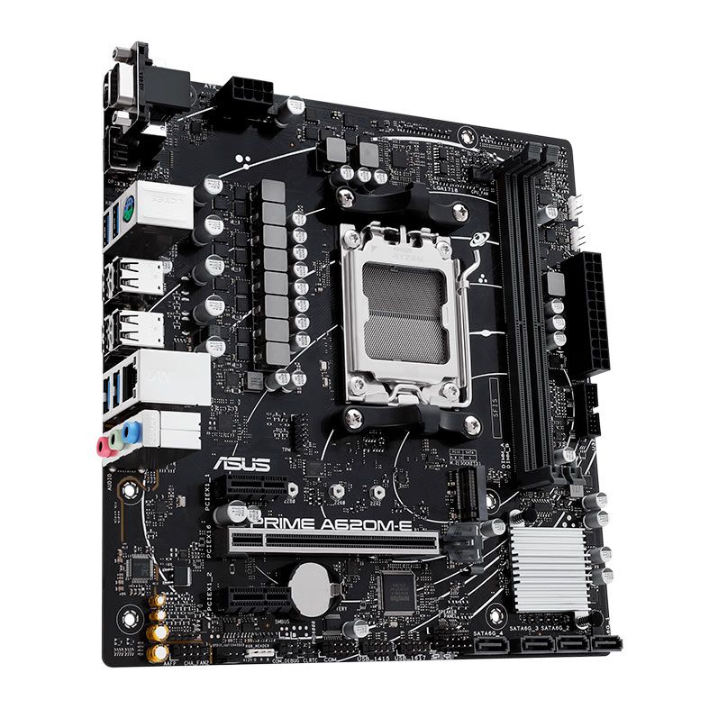 Placa Mae Asus Prime A620M-E, DDR5, Socket AMD AM5, M-ATX, Chipset AMD A620, PRIME-A620M-E