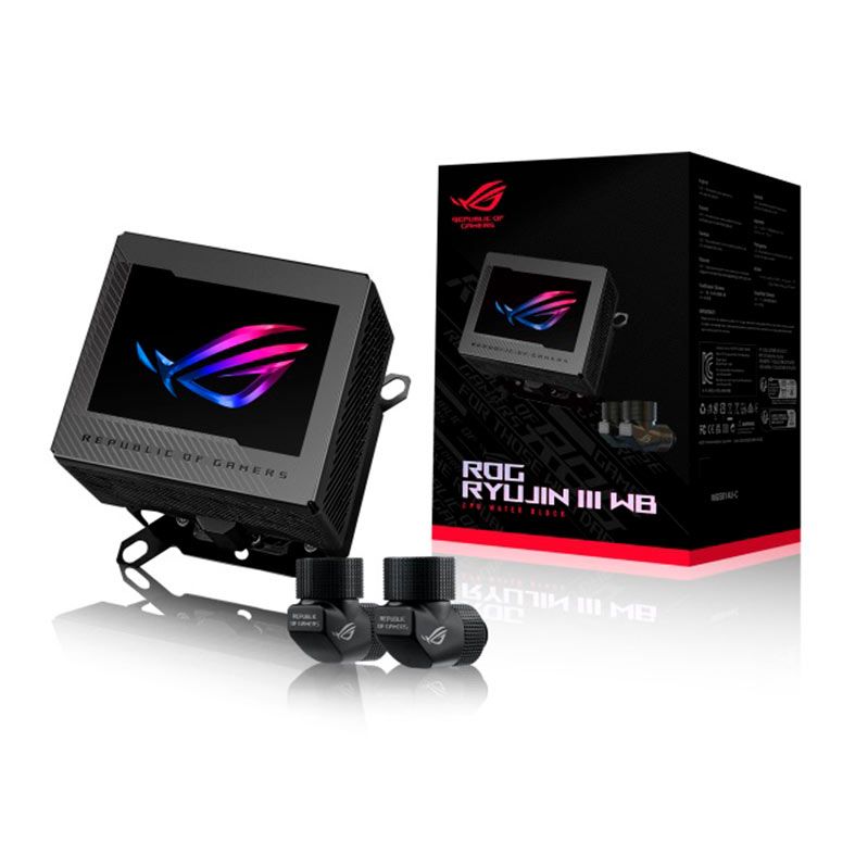 Water Block Asus Rog Ryujin III WB, LCD 3.5, Preto, 90RC00V0-M0UAY0