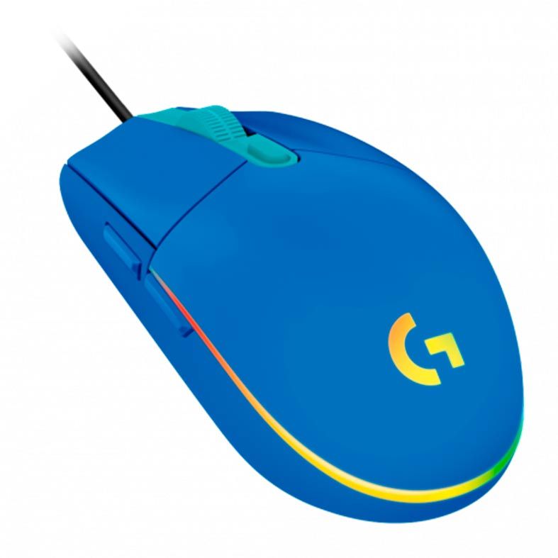 Mouse Gamer Logitech G203 RGB 8000Dpi 6 Botoes Azul, 910-005795