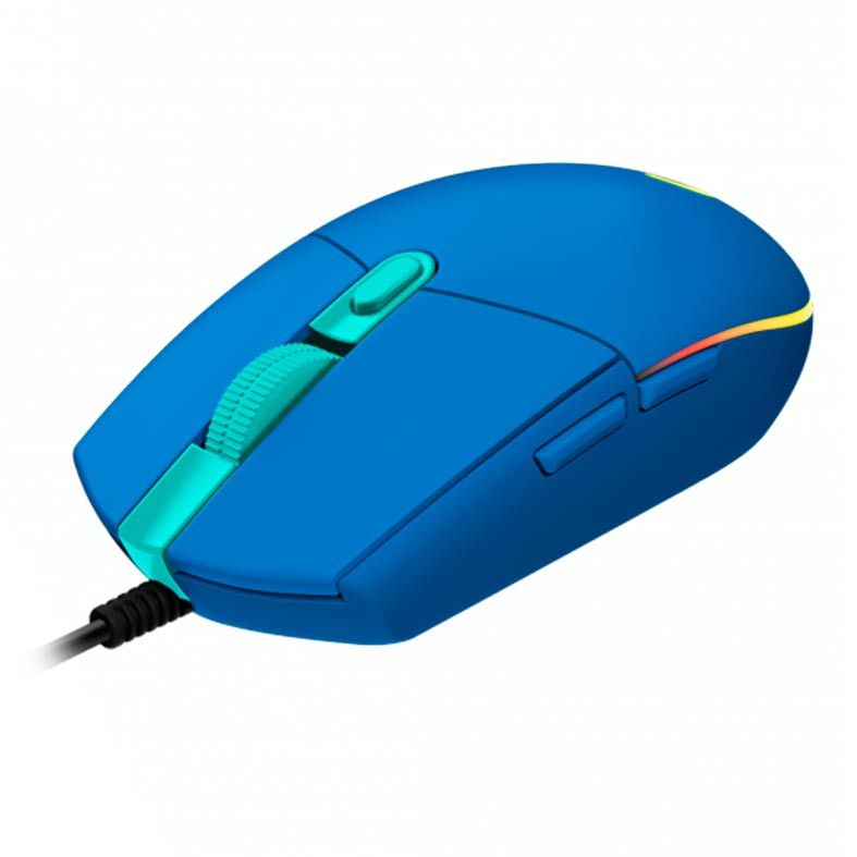 Mouse Gamer Logitech G203 RGB 8000Dpi 6 Botoes Azul, 910-005795
