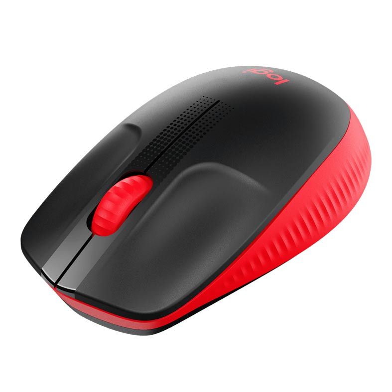 Mouse Logitech M190 Wireless 1000dpi Preto/Vermelho, 910-005904