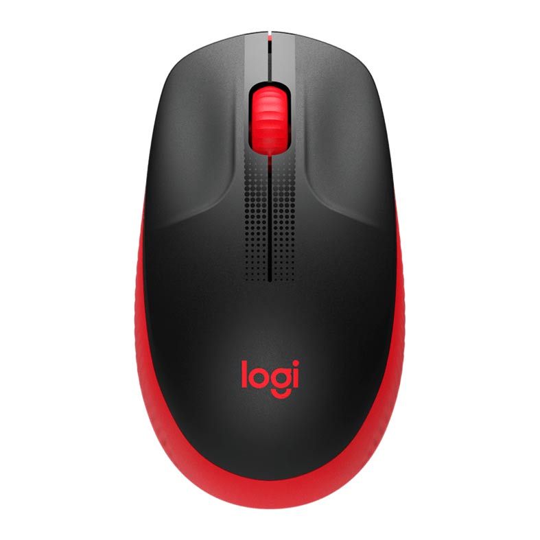 Mouse Logitech M190 Wireless 1000dpi Preto/Vermelho, 910-005904