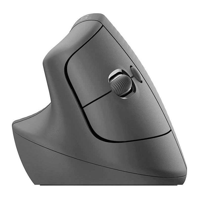 Mouse Vertical Logitech Lift, Bluetooth, 4000DPI, 6 Botoes, Canhoto, Graphite, 910-006467