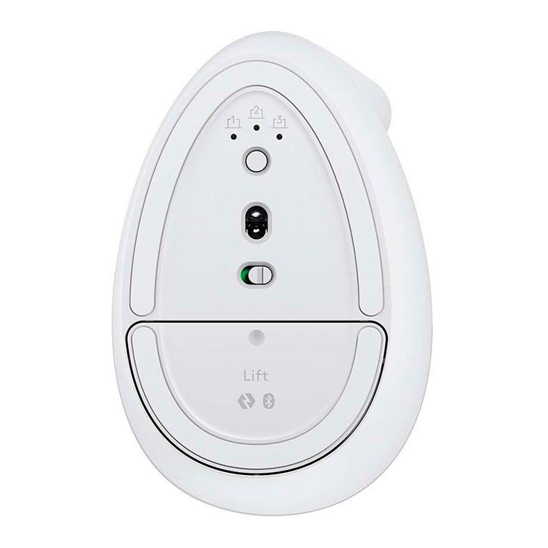 Mouse Vertical Ergonomico Logitech Lift, Bluetooth, 4000DPI, 6 Botoes, Branco, 910-006469