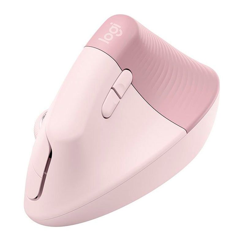 Mouse Vertical Ergonomico Logitech Lift, Bluetooth, 4000DPI, 6 Botoes, Rose, 910-006472