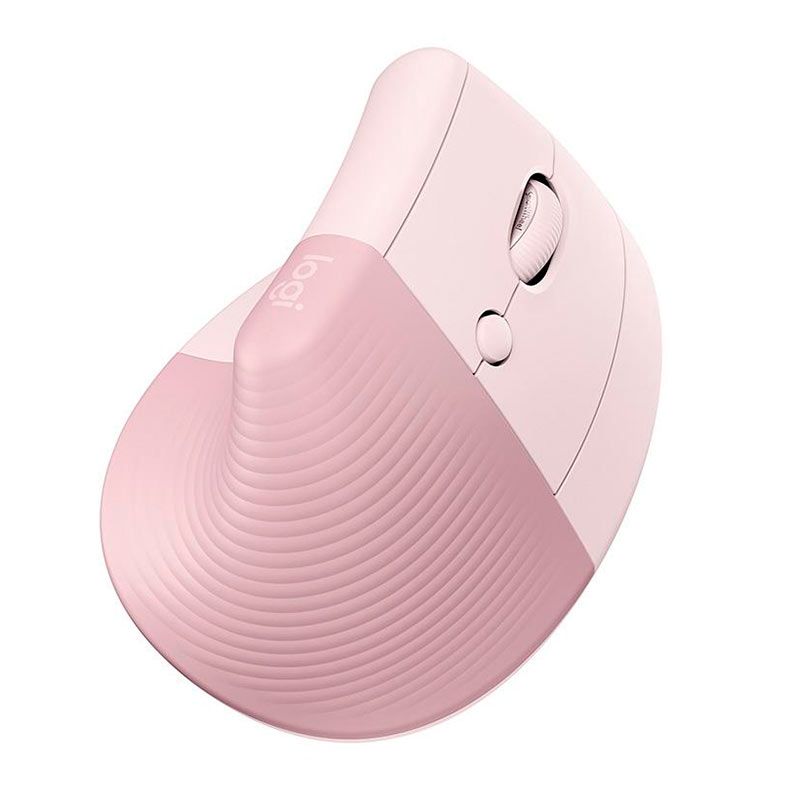 Mouse Vertical Ergonomico Logitech Lift, Bluetooth, 4000DPI, 6 Botoes, Rose, 910-006472
