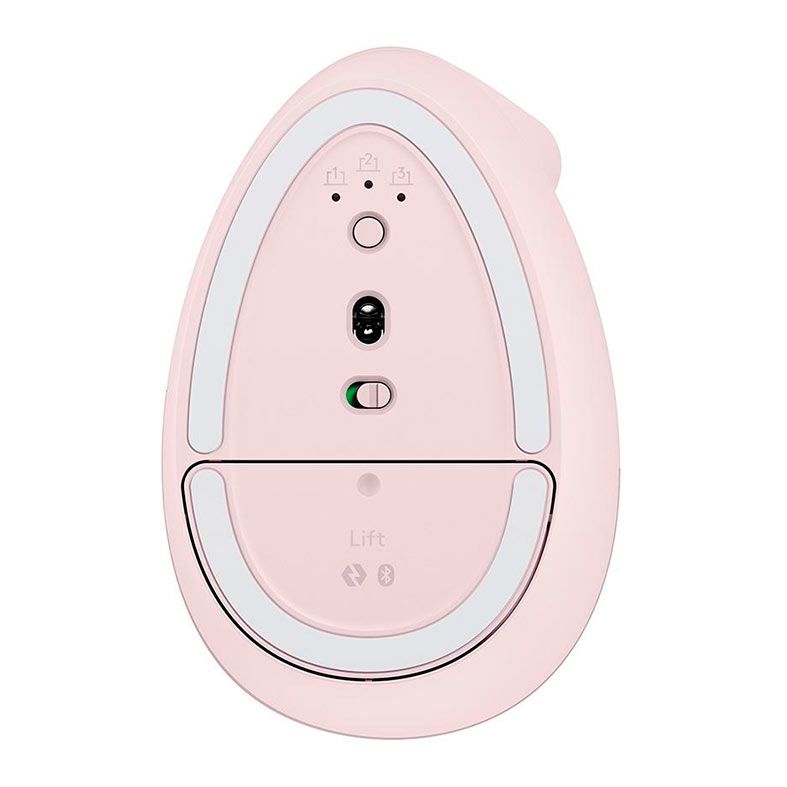 Mouse Vertical Ergonomico Logitech Lift, Bluetooth, 4000DPI, 6 Botoes, Rose, 910-006472