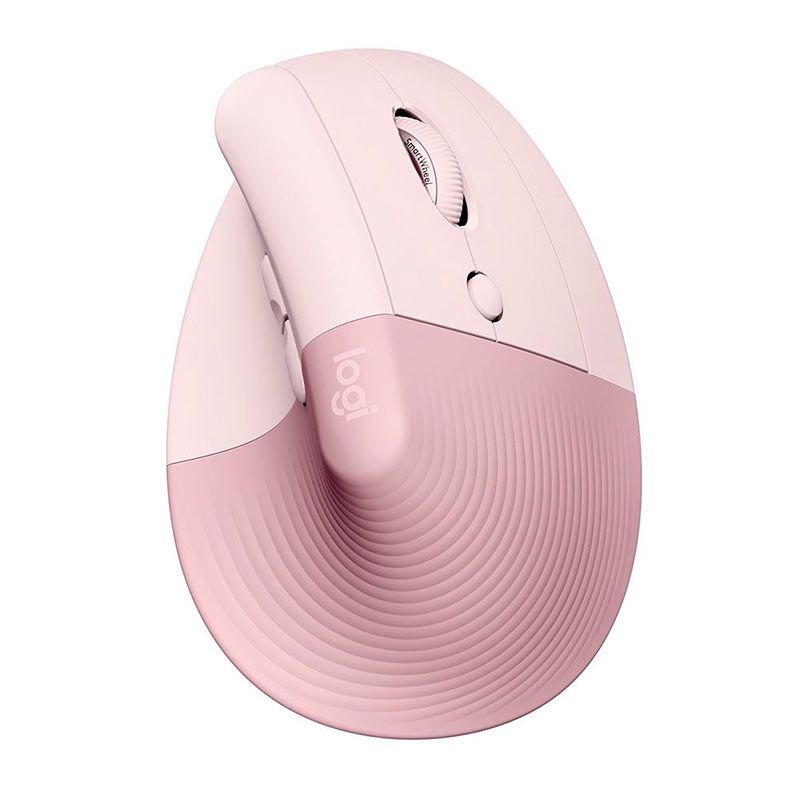 Mouse Vertical Ergonomico Logitech Lift, Bluetooth, 4000DPI, 6 Botoes, Rose, 910-006472