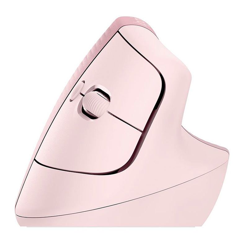 Mouse Vertical Ergonomico Logitech Lift, Bluetooth, 4000DPI, 6 Botoes, Rose, 910-006472