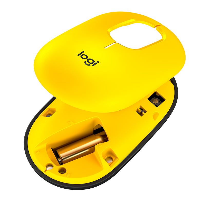 Mouse Logitech Pop Mouse, 4000DPI, 4 Botoes, Amarelo Blast, 910-006549