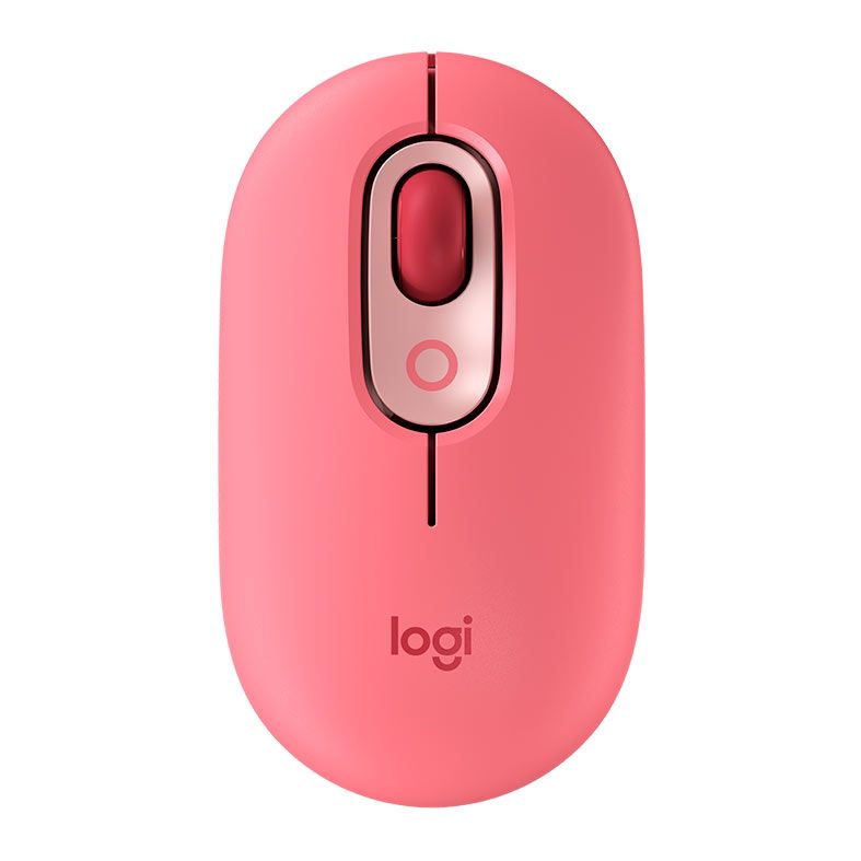 Mouse Logitech Pop Mouse, 4000DPI, 4 Botoes, Rosa Heartbreaker, 910-006551