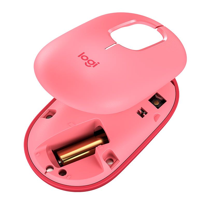 Mouse Logitech Pop Mouse, 4000DPI, 4 Botoes, Rosa Heartbreaker, 910-006551