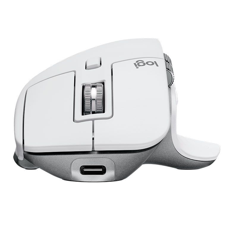 Mouse Logitech MX Master 3S, Bluetooth, 8000DPI, 6 Botoes, Branco, 910-006562