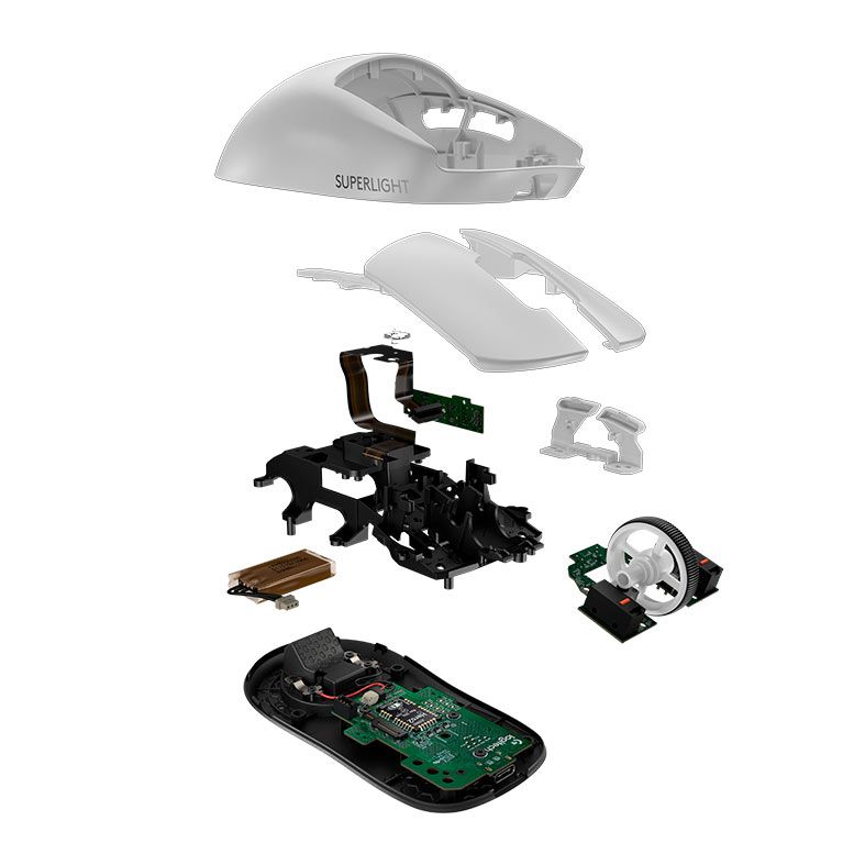 Mouse Gamer Logitech G Pro X Superlight 2, 32000DPI, 5 Botoes, Wireless, Branco, 910-006637