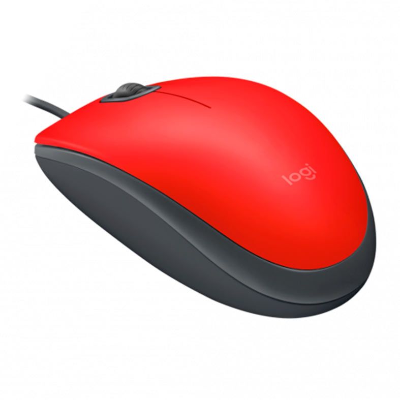 Mouse Logitech M110 Silent, 1000DPI, 3 Botoes, Vermelho, 910-006755