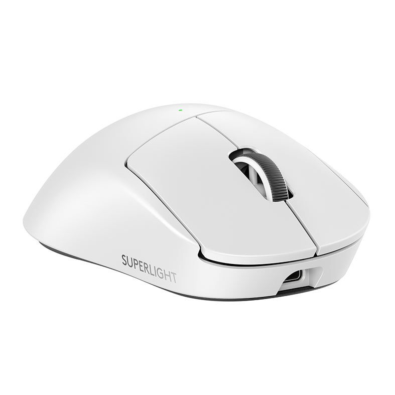Mouse Logitech Pro X Superlight 2 Dex, 5 Botoes, Wireless, Branco