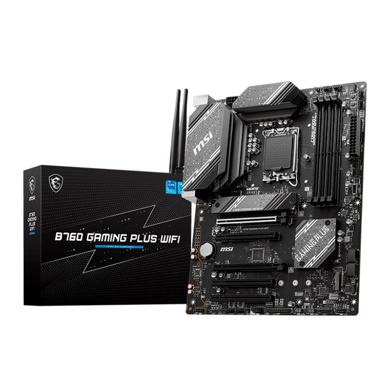 Placa Mae MSI B760 Gaming Plus WI-FI, DDR5, Socket LGA 1700, ATX, Chipset Intel B760, B760-GAMING-PLUS-WIFI