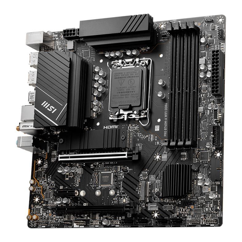 Placa Mae MSI PRO B760M-A WIFI DDR4, Socket LGA 1700, Chipset Intel B760, 911-7D99-003