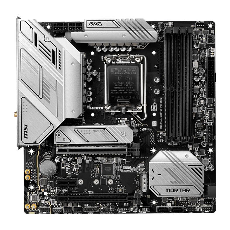 Placa Mae MSI MAG B760M Mortar WIFI DDR4, Socket LGA 1700, Chipset B760, 911-7E01-008