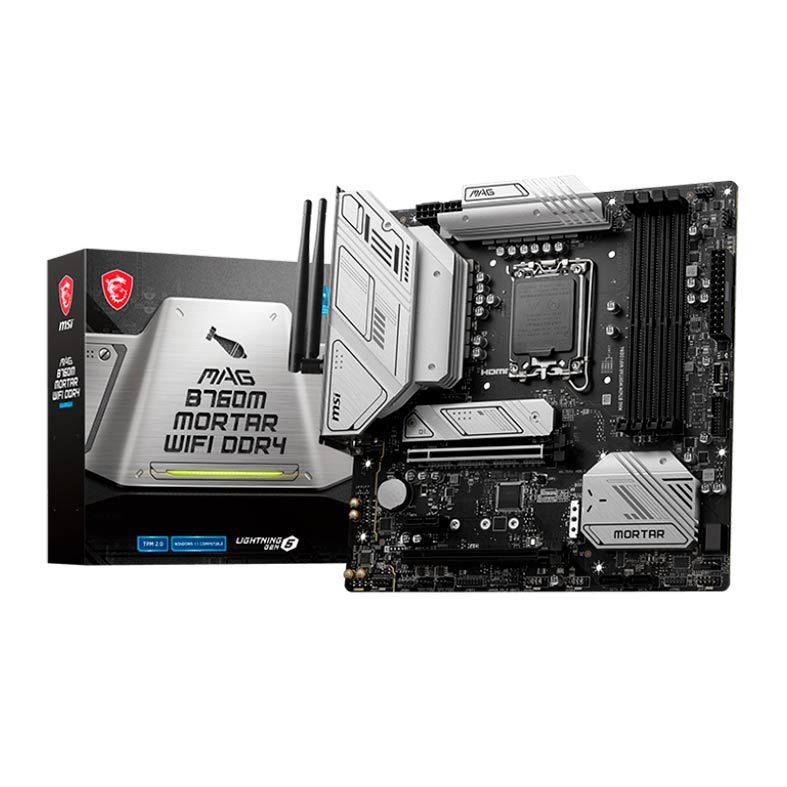 Placa Mae MSI MAG B760M Mortar WIFI DDR4, Socket LGA 1700, Chipset B760, 911-7E01-008
