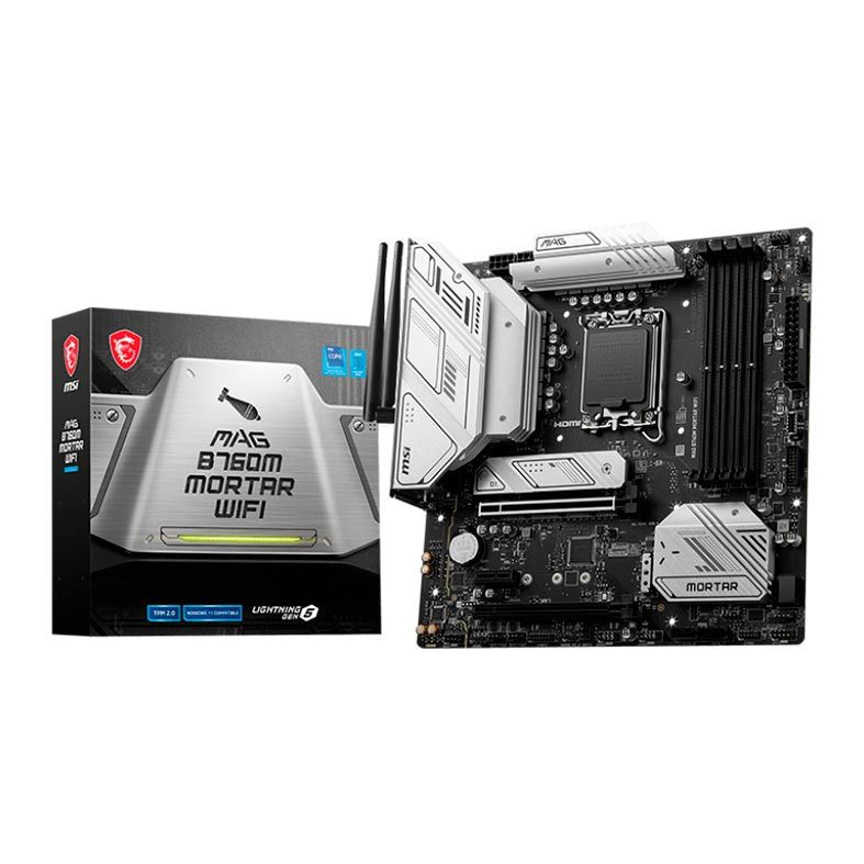 Placa Mae MSI MAG B760M Mortar WIFI, DDR5, Socket LGA1700, Chipset Intel B760, MAG-B760M-MORTAR-WIFI